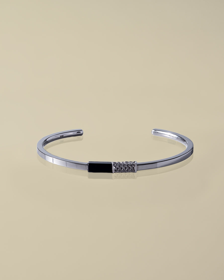 KOのバングル SV925 バンブー オニキス バングル | XOZ SV925 ブレスレット 天然石