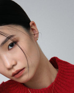 K18 leaf silk pierced earrings<br>リーフ シルク ピアス
