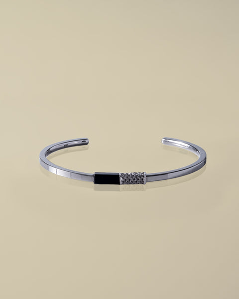 SV925 バンブー オニキス バングル | XOZ SV925 ブレスレット 天然石