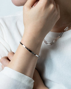 バングル SV925 バンブー オニキス バングル | XOZ SV925 ブレスレット 天然石