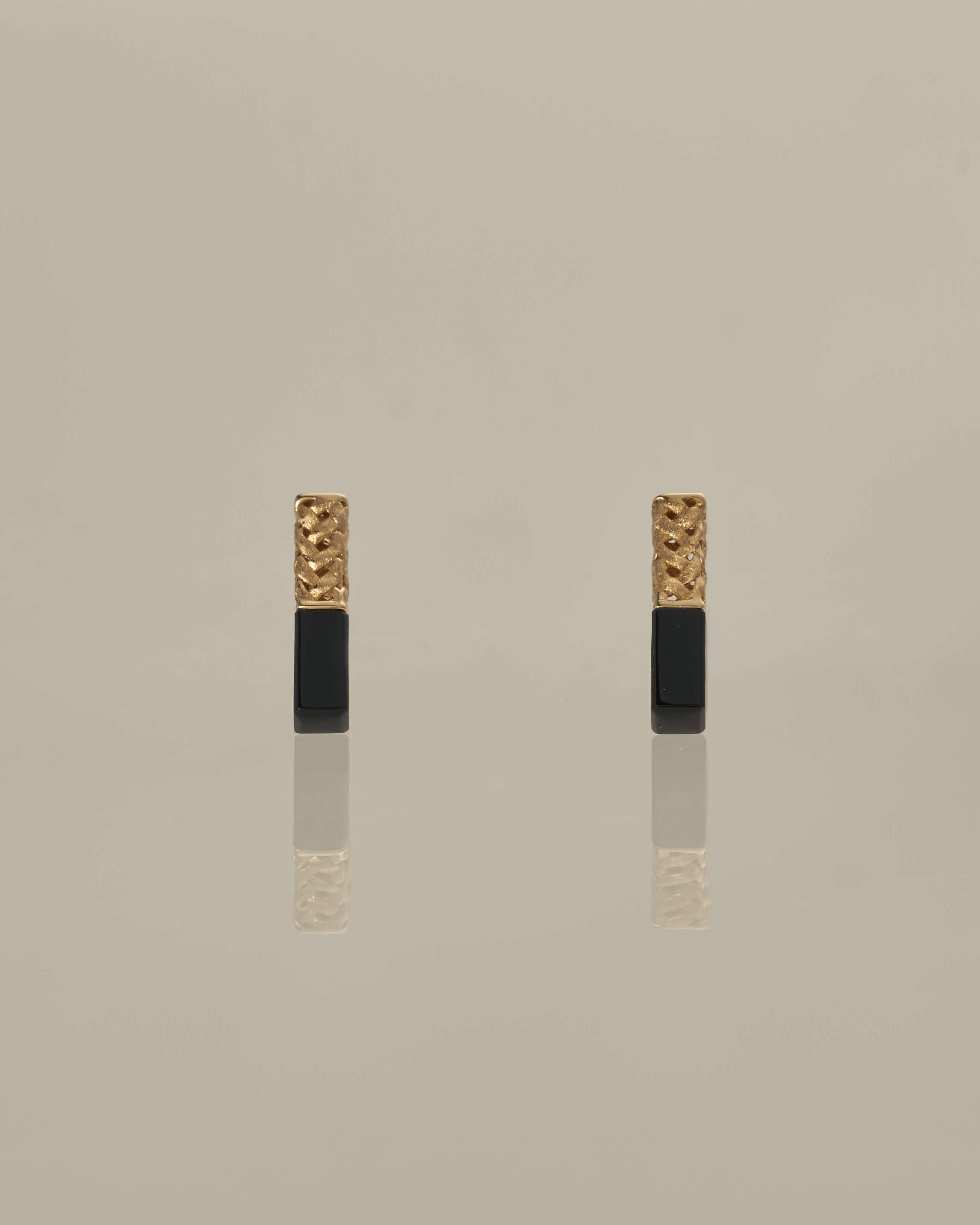 XOZ バンブー フープポストピアスk10 X bamboo hoop post pierced earring クロスバンブー フープ