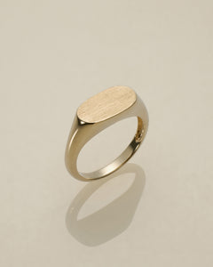 K10 mat oval signet ring gold <br>マットオーバル シグネットリング ゴールド
