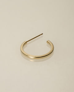 K18 flat hoop post pierced earring [small]<br> フラット フープポストピアス [スモール]