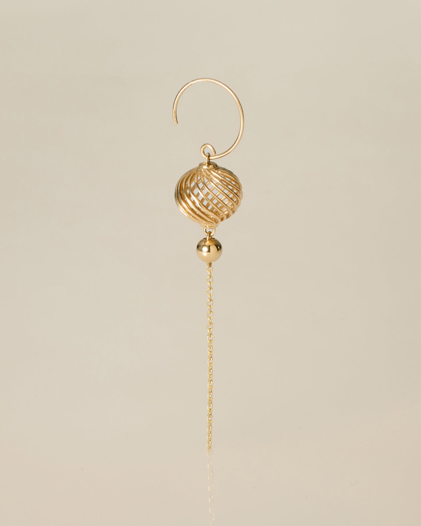 lantern drop chain pierced earring<br>ランタン ドロップチェーンピアス