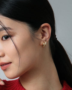 K10 bamboo hoop post pierced earring<br> バンブー フープポストピアス