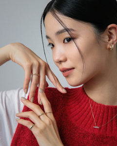 X bamboo stacking ring B<br>クロス バンブー スタッキング リング B