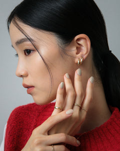 K10 bamboo hoop post pierced earring<br> バンブー フープポストピアス