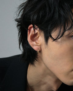 K18 pipe hoop pierced earring <br>パイプ フープピアス