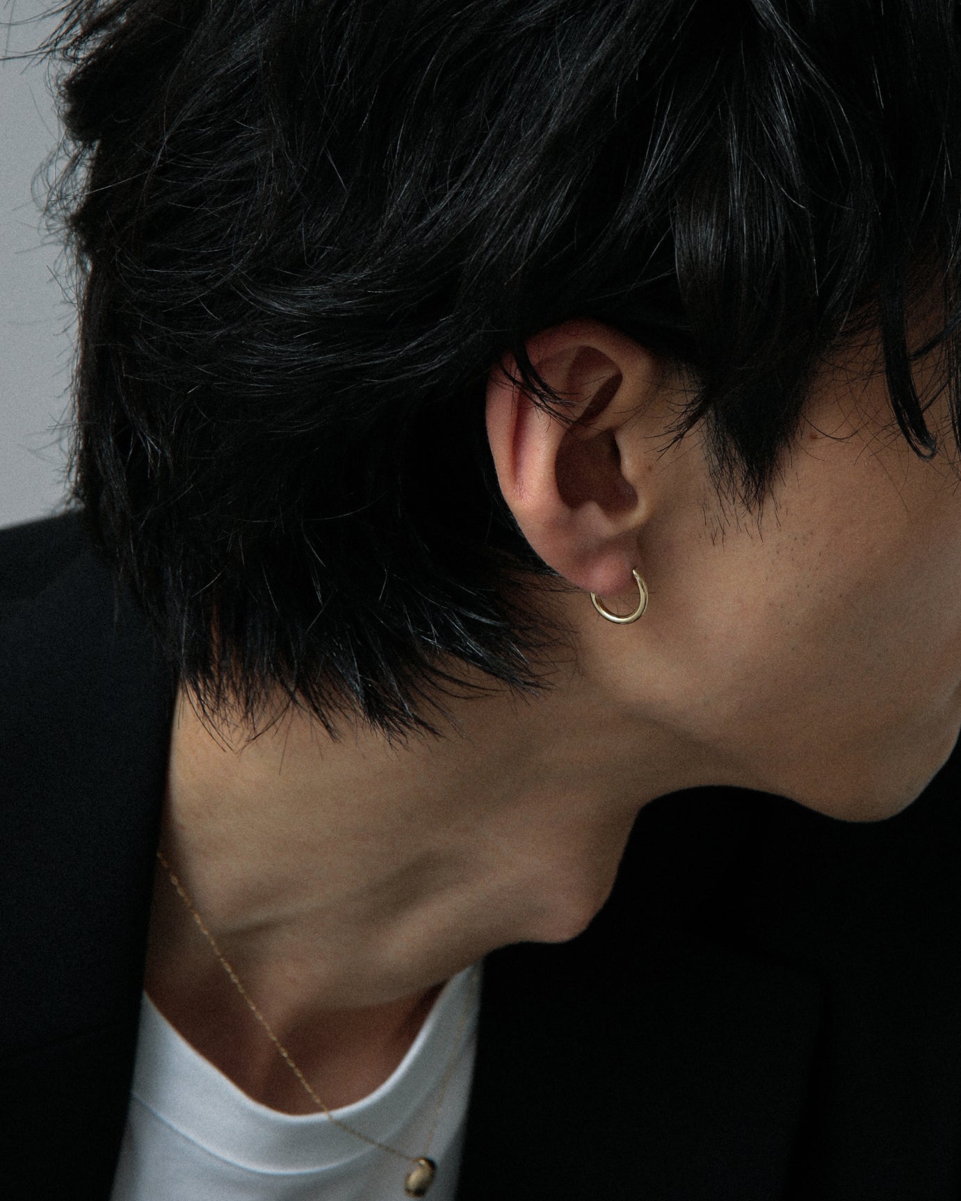 pipe hoop pierced earring <br>パイプ フープピアス