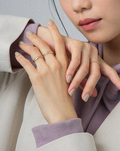 K18 X bamboo stacking ring A<br>クロス バンブー スタッキング リング A