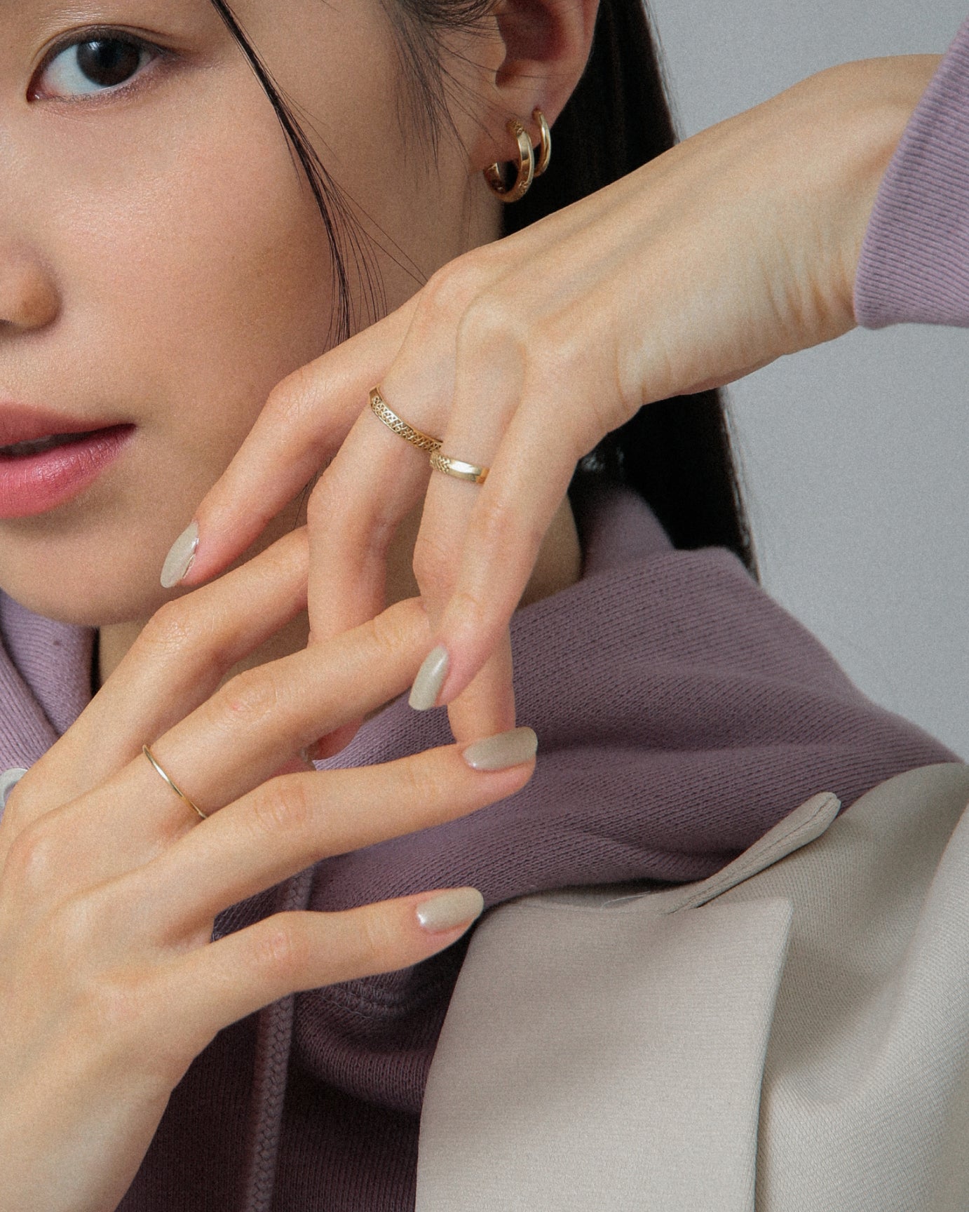 X bamboo stacking ring B<br>クロス バンブー スタッキング リング B