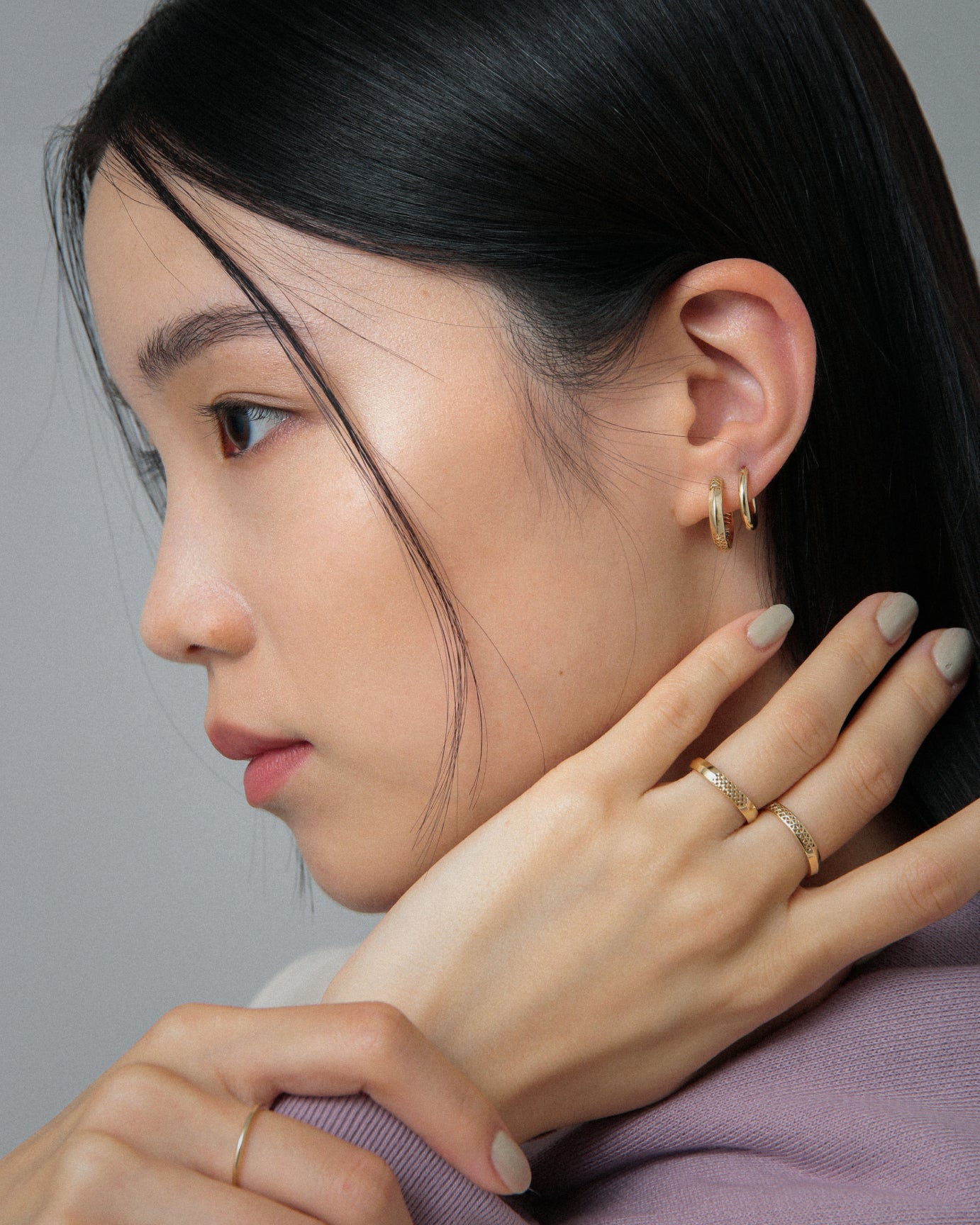 X bamboo stacking ring A<br>クロス バンブー スタッキング リング A