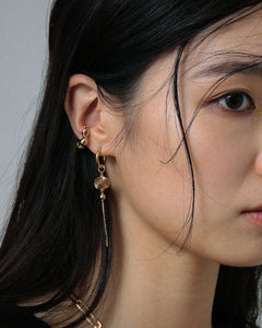 K18 pipe hoop pierced earring <br>パイプ フープピアス