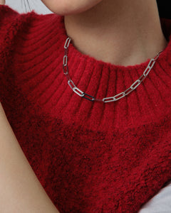 BF clip chain necklace silver<br>ボーイフレンド クリップチェーンネックレス シルバー