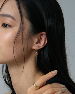 K10 lantern drop chain pierced earring<br>ランタン ドロップチェーンピアス