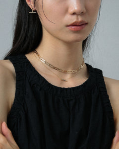 black diamond bar charm necklace<br>ブラックダイヤ バー ネックレス