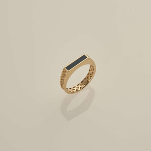 bamboo onyx ring thin<br>バンブー オニキス リング thin