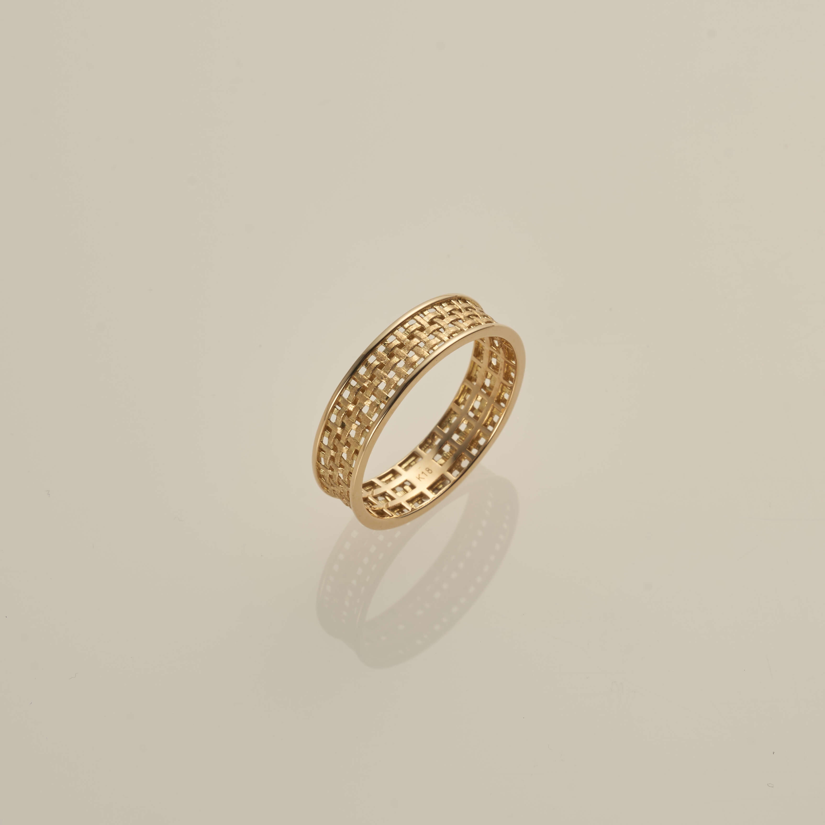 K18 bamboo ring