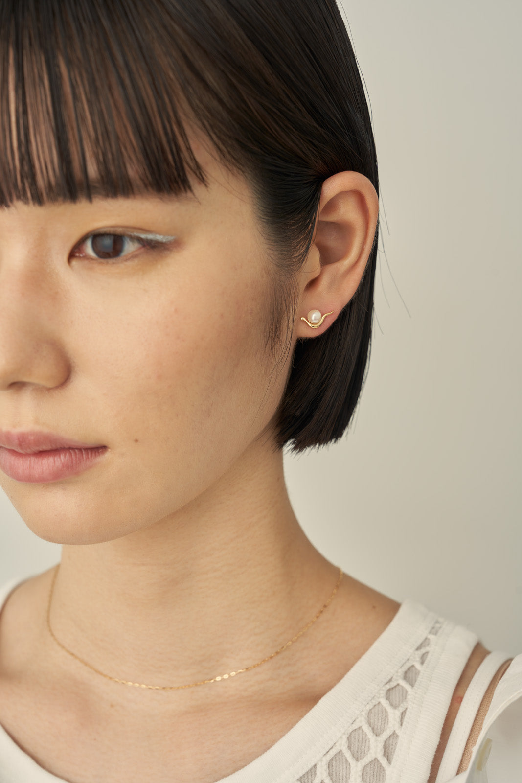 bay pearl pierced earrings<br>ベイ パール ピアス